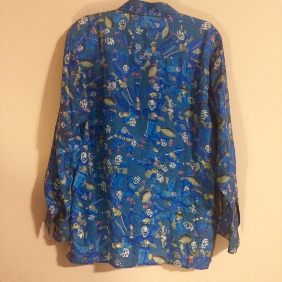 Robert Stock NWOT Silk Football shirt - Picture 3 of 7